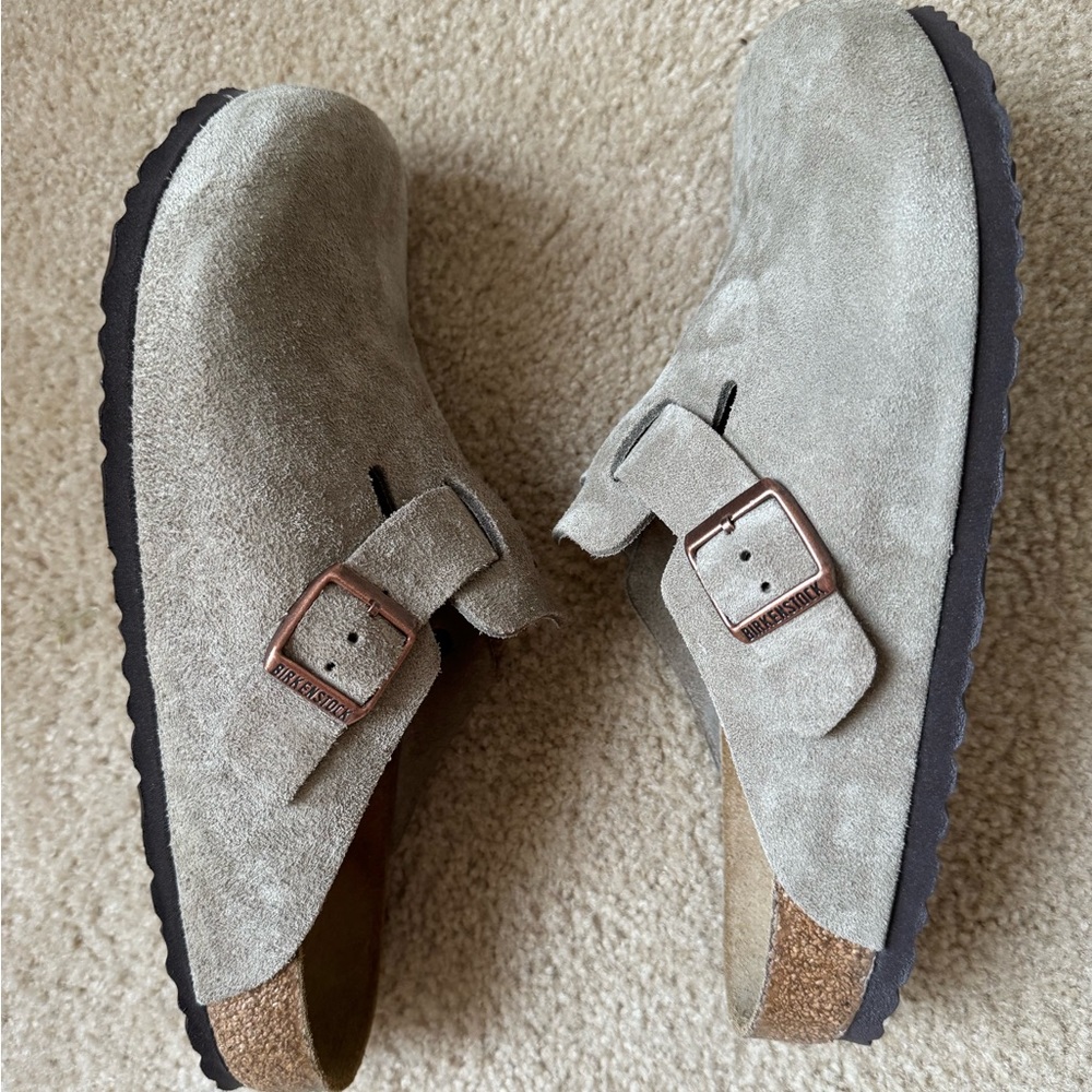 Taupe Boston Birkenstock clogs size 43
